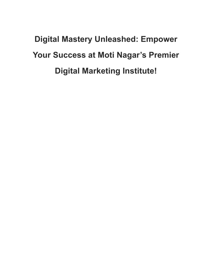 digital mastery unleashed empower