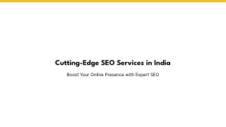 Cutting-Edge SEO Services in India