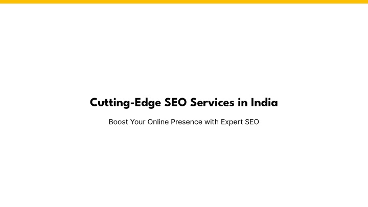 cutting edge seo services in india