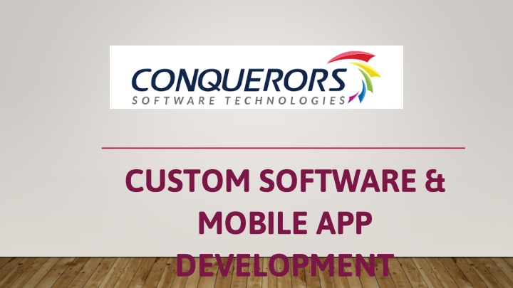 custom software mobile app development