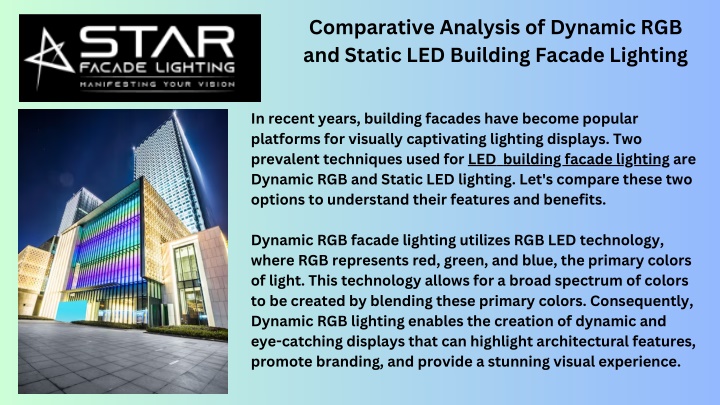 comparative analysis of dynamic rgb and static