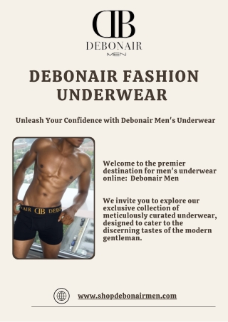 Debonair Fashion Underwear By Debonair Men
