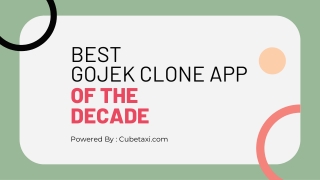 Best Gojek clone app of the Decade