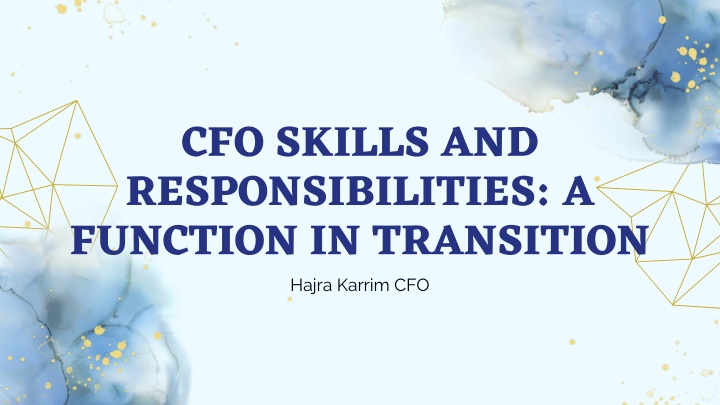 cfo skills and responsibilities a function