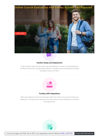 online course evaluation and survey system