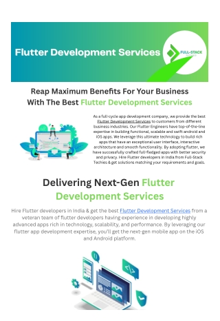 Best flutter development services in USA