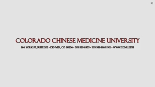 Colorado School of Traditional Chinese Medicine: Leading Education in Acupuncture and Herbal Medicine