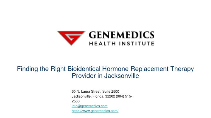 finding the right bioidentical hormone replacement therapy provider in jacksonville