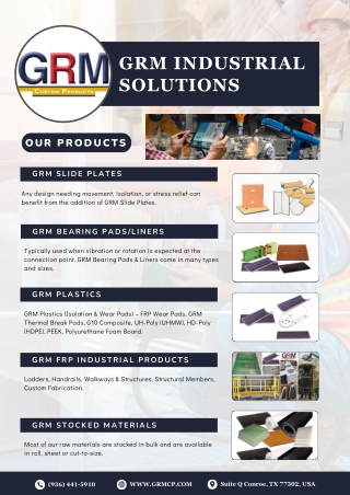 Chemical Resistant Plastic Wear Pad | GRM Custom Products