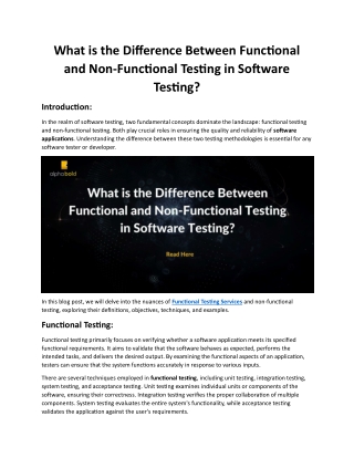 what is the difference between functional