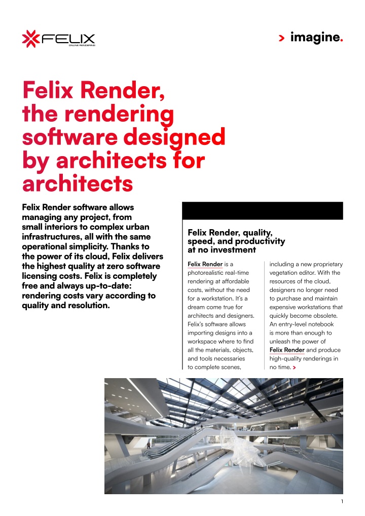 felix render the rendering software designed