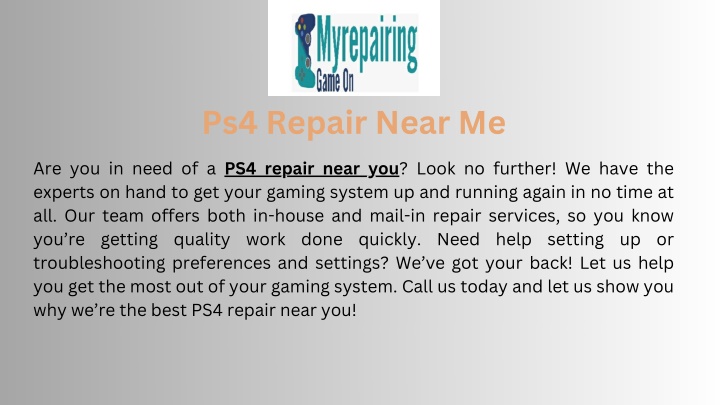 ps4 repair near me