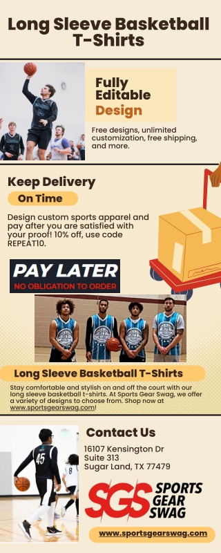 Long Sleeve Basketball T-Shirts - www.sportsgearswag.com