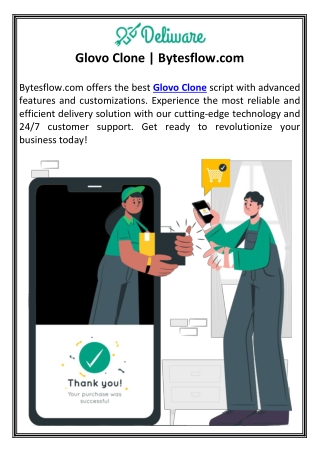 Glovo Clone | Bytesflow.com