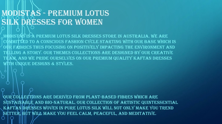 modistas premium lotus silk dresses for women