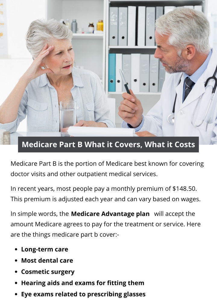 medicare part b what it covers what it costs