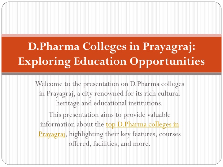 d pharma colleges in prayagraj exploring education opportunities