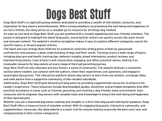 Dogs Best Stuiff