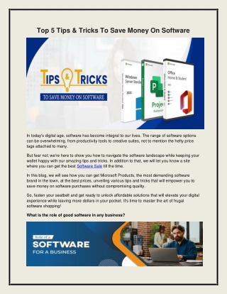 top 5 tips tricks to save money on software