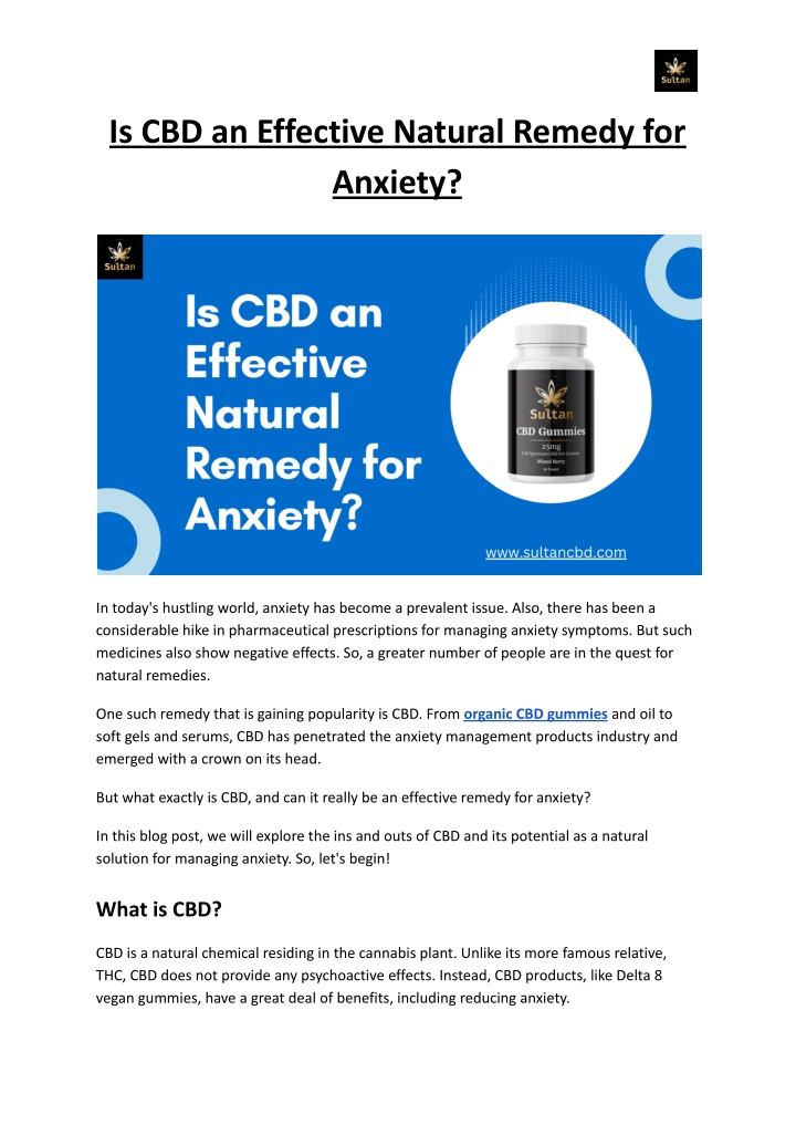 is cbd an effective natural remedy for anxiety