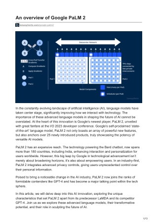 an overview of google palm 2