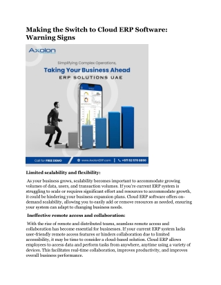 making the switch to cloud erp software warning