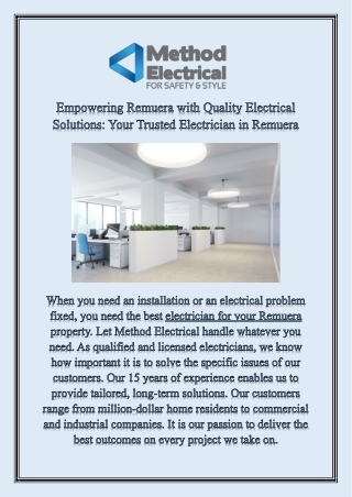 Empowering Remuera with Quality Electrical Solutions