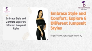 Embrace Style and Comfort Explore 6 Different Jumpsuit Styles