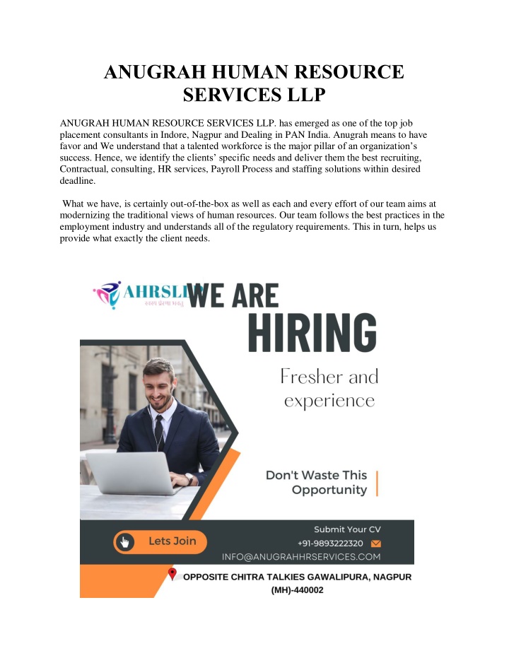 anugrah human resource services llp