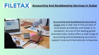 Accounting And Bookkeeping Services In Dubai