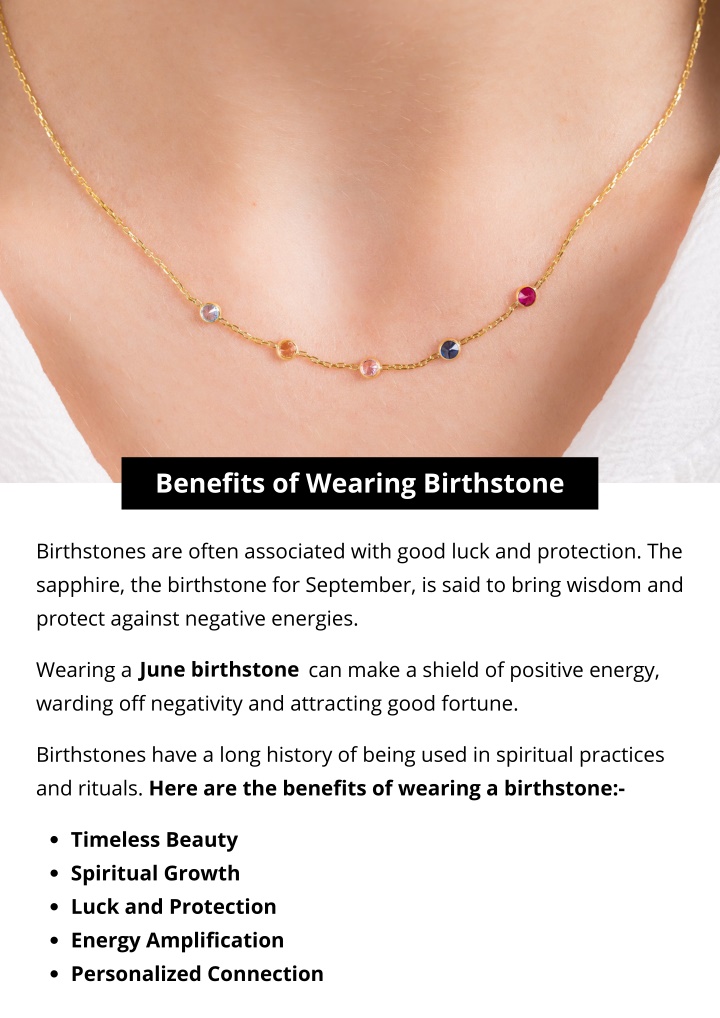 benefits of wearing birthstone