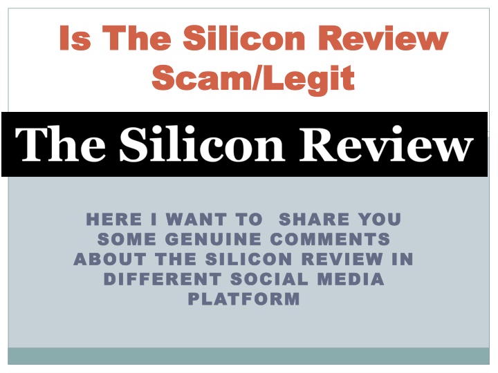 is the silicon review scam legit