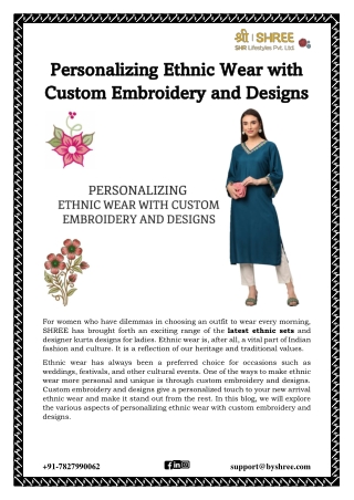 personalizing ethnic wear with personalizing