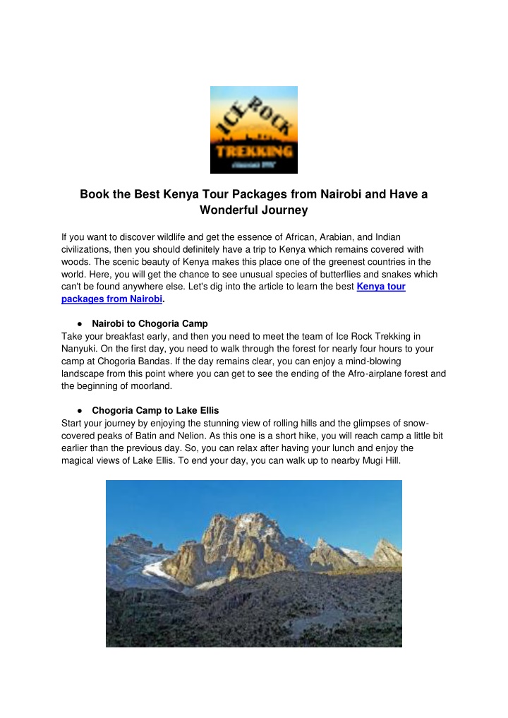 book the best kenya tour packages from nairobi