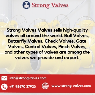 Ball Valves | Butterfly Valves | Gate Valves - Strong valves