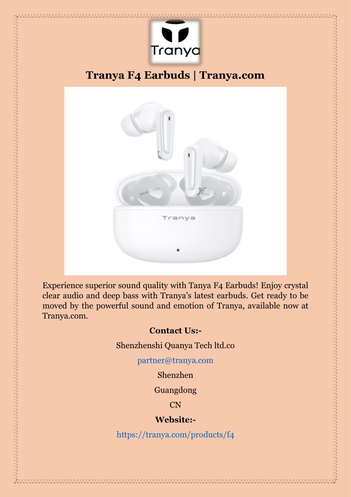 tranya f4 earbuds tranya com