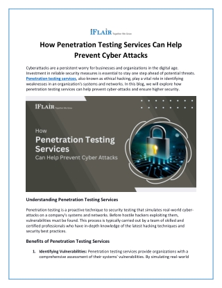 how penetration testing services can help prevent