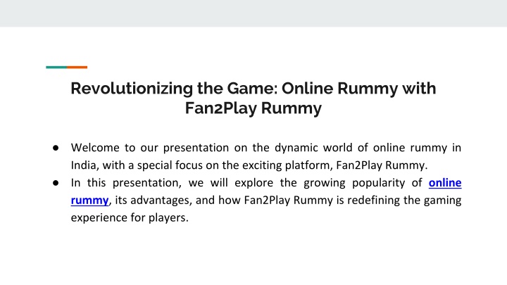 revolutionizing the game online rummy with fan2play rummy