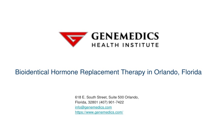 bioidentical hormone replacement therapy in orlando florida