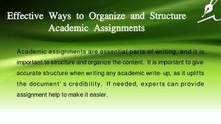 effective ways to organize and structure