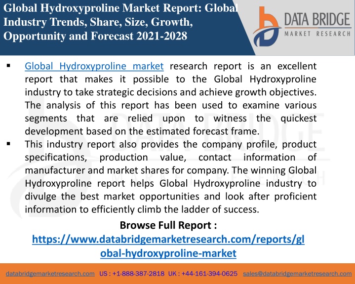 global hydroxyproline market report global