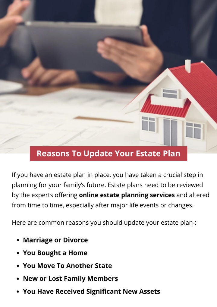 reasons to update your estate plan