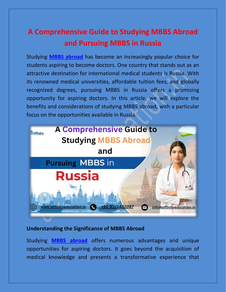 a comprehensive guide to studying mbbs abroad
