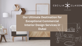 Our Ultimate Destination for Exceptional Commercial Interior Design Services in Dubai