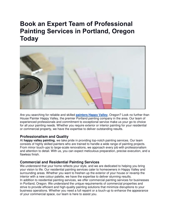 book an expert team of professional painting