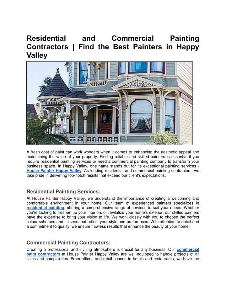residential contractors find the best painters