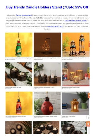 Buy Candle Stand Online in India