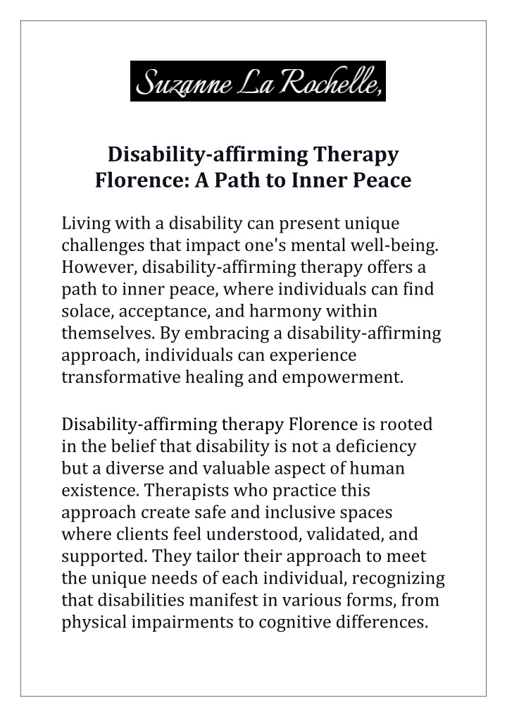 disability affirming therapy florence a path