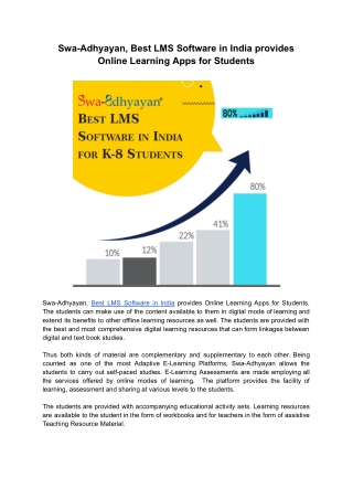 swa adhyayan best lms software in india provides