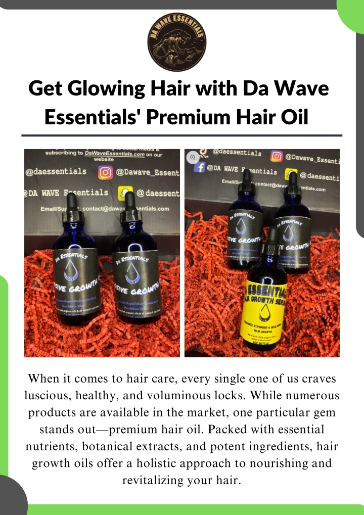 get glowing hair with da wave essentials premium
